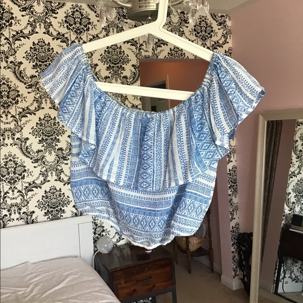 Over the shoulder blouse